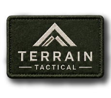 Green Terrain Tactical embroidered patch with white lettering